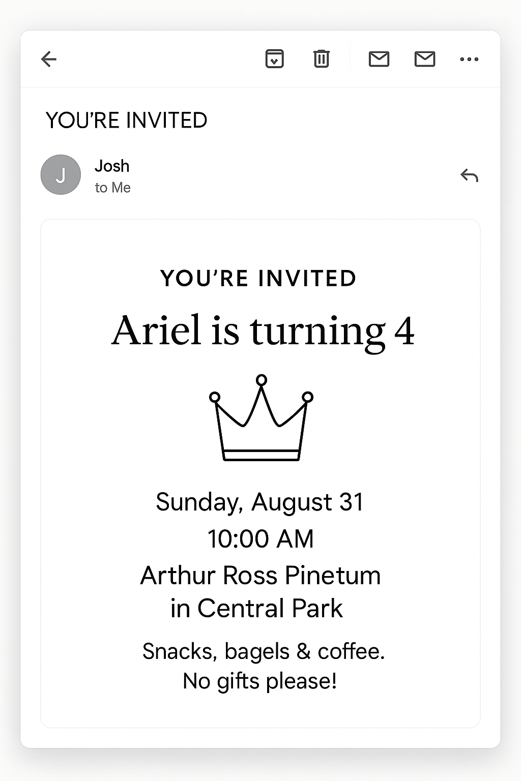 Email example
